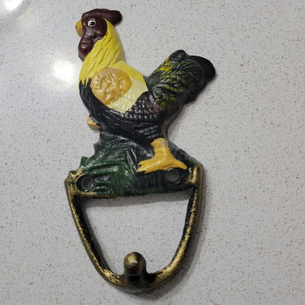 Vintage Cast Iron Rooster hook